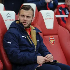 Jack Wilshere on the Arsenal Bench: Idle but Hopeful, Arsenal v Norwich City, Premier League 2015-16 Jack Wilshere on the Arsenal Bench: Idle but Hopeful, Arsenal v Norwich City, Premier League 2015-16