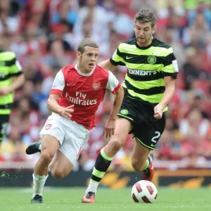 Jack Wilshere (Arsenal) Charlie Mulgrew (Celtic). Arsenal 3: 2 Celtic. Emirates Cup