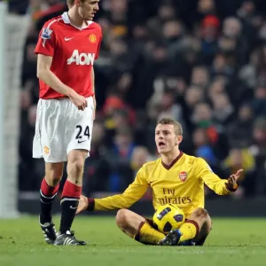 Jack Wilshere (Arsenal) Darren Fletcher (Man Utd). Manchester United 1: 0 Arsenal