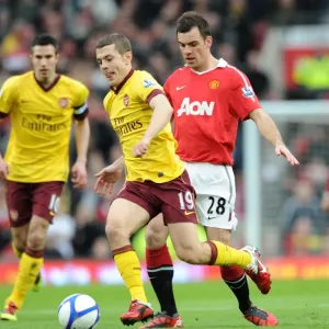 Jack Wilshere (Arsenal) Darron Gibson (Man Utd). Manchester United 2: 0 Arsenal
