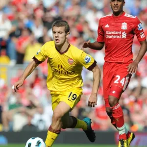 Jack Wilshere (Arsenal) David Ngog (Liverpool). Liverpool 1: 1 Arsenal, Barclays Premier League
