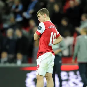 Jack Wilshere (Arsenal) is dejected at the final whistle. Arsenal 1: 2 Birmingham City Jack Wilshere (Arsenal) is dejected at the final whistle. Arsenal 1: 2 Birmingham City