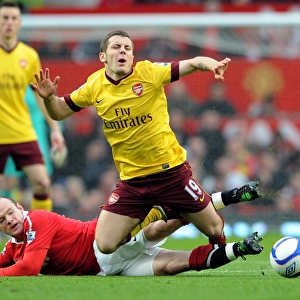 Jack Wilshere (Arsenal) is fouled by Wayne Rooney (Man Utd). Manchester United 2