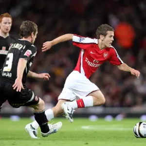 Jack Wilshere (Arsenal) Gary Naysmith (Shef Utd) Jack Wilshere (Arsenal) Gary Naysmith (Shef Utd)