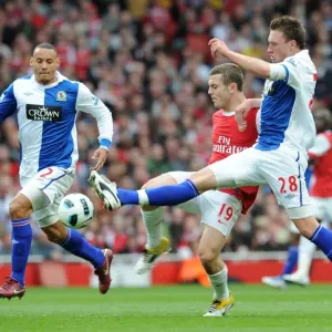 Jack Wilshere (Arsenal) Jermanie Jones and Phil Jones (Blackburn). Arsenal 0
