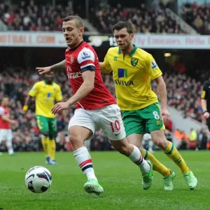Jack Wilshere (Arsenal) Jonathan Howson (Norwich). Arsenal 3: 1 Norwich City. Barclays Jack Wilshere (Arsenal) Jonathan Howson (Norwich). Arsenal 3: 1 Norwich City. Barclays