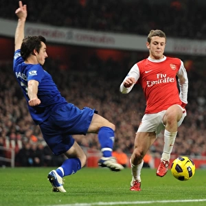Jack Wilshere (Arsenal) Leighton Baines (Everton). Arsenal 2: 1 Everton