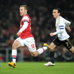 Jack Wilshere (Arsenal) Leon Britton (Swansea). Arsenal 1: 0 Swansea City. FA Cup 3rd Round replay Jack Wilshere (Arsenal) Leon Britton (Swansea). Arsenal 1: 0 Swansea City. FA Cup 3rd Round replay