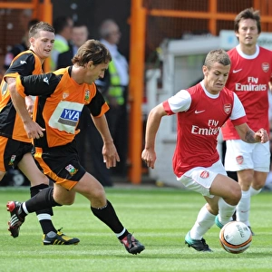 Jack Wilshere (Arsenal) Mark Hughes (Barnet). Barnet 0: 4 Arsenal, Pre season friendly