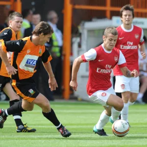 Jack Wilshere (Arsenal) Mark Hughes (Barnet). Barnet 0: 4 Arsenal, Pre season friendly