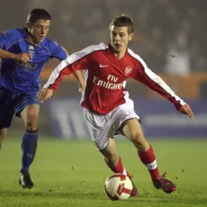 Jack Wilshere (Arsenal) Max Carter (Portsmouth) Jack Wilshere (Arsenal) Max Carter (Portsmouth)
