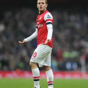 Jack Wilshere: Arsenal Midfielder in Action Against Aston Villa, Premier League 2012-13