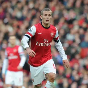 Jack Wilshere: Arsenal Midfielder in Action against Queens Park Rangers, Premier League 2012-13