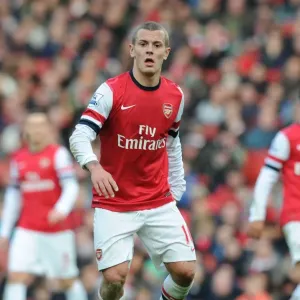 Jack Wilshere: Arsenal Midfielder in Action against Queens Park Rangers, Premier League 2012-13