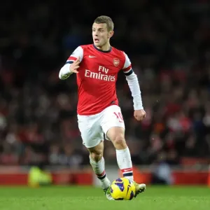 Jack Wilshere: Arsenal Midfielder in Action against West Bromwich Albion, Premier League 2012-13
