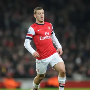 Jack Wilshere: Arsenal Midfielder in Action against West Ham United, Premier League 2012-13