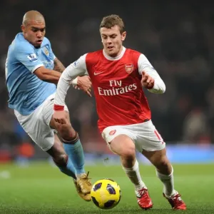 Jack Wilshere (Arsenal) Nigel De Jong (Man City). Arsenal 0: 0 Manchester City