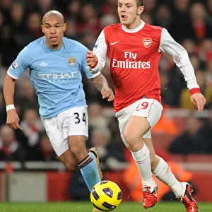 Jack Wilshere (Arsenal) Nigel De Jong (Man City). Arsenal 0: 0 Manchester City