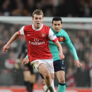 Jack Wilshere (Arsenal) Pedro Rodriguez (Barcelona). Arsenal 2: 1 Barcelona
