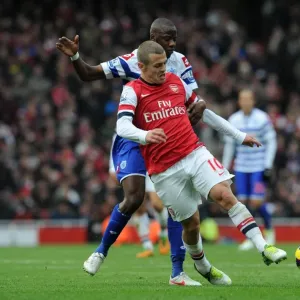 Jack Wilshere (Arsenal) Samba Diakite (QPR). Arsenal 1: 0 Queens Park Rangers