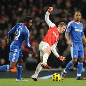 Jack Wilshere (Arsenal) vs John Obi Mikel (Chelsea) Print