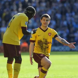 Jack Wilshere and Bacary Sagna (Arsenal) West Bromwich Albion 2: 2 Arsenal