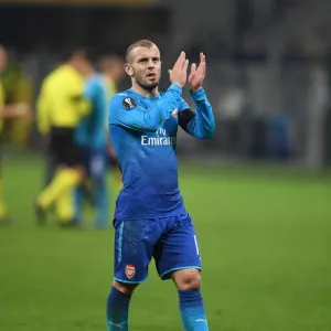 Jack Wilshere Celebrates with Arsenal Fans after AC Milan Showdown in Europa League Jack Wilshere Celebrates with Arsenal Fans after AC Milan Showdown in Europa League