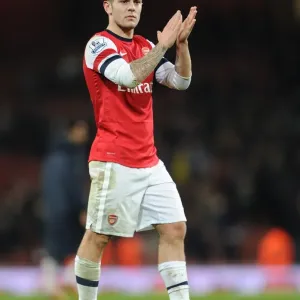 Jack Wilshere Celebrates with Arsenal Fans after Arsenal v Southampton Match, 2013-14