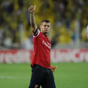 Jack Wilshere Celebrates with Arsenal Fans after First Leg of Fenerbahce vs Arsenal, UEFA Champions League Play-offs (2013)