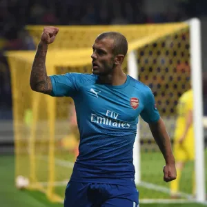 Jack Wilshere Celebrates Arsenal's Goal Against FC BATE Borisov in Europa League Match Jack Wilshere Celebrates Arsenal's Goal Against FC BATE Borisov in Europa League Match