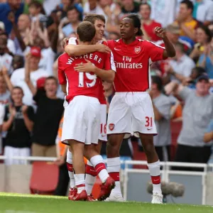 Jack Wilshere celebrates scoring his 2nd and Arsenals 3rd goal