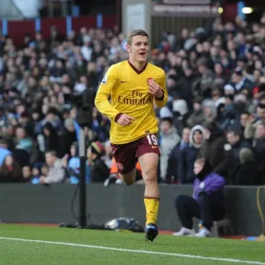 Jack Wilshere celebrates scoring Arsenals 4th goal. Aston Villa 2: 4 Arsenal Jack Wilshere celebrates scoring Arsenals 4th goal. Aston Villa 2: 4 Arsenal