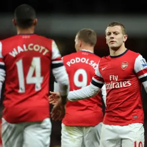 Jack Wilshere Celebrates Theo Walcott's Goal: Arsenal vs Newcastle United, Premier League 2012-13