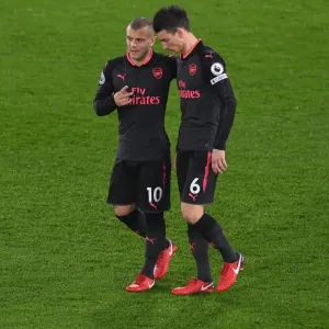 Jack Wilshere and Laurnet Koscielny (Arsenal). Crystal Palace 2: 3 Arsenal. Premier League Jack Wilshere and Laurnet Koscielny (Arsenal). Crystal Palace 2: 3 Arsenal. Premier League