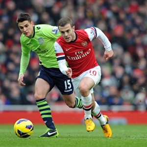 Jack Wilshere Outmaneuvers Ashley Westwood: Arsenal vs. Aston Villa, Premier League 2012-13