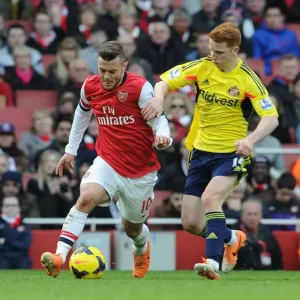 Jack Wilshere Outmaneuvers Jack Colback: Arsenal vs Sunderland, Premier League 2013-14 Jack Wilshere Outmaneuvers Jack Colback: Arsenal vs Sunderland, Premier League 2013-14