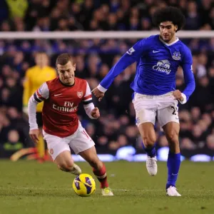 Jack Wilshere Outmaneuvers Marouane Fellaini: Everton vs Arsenal, Premier League 2012-13