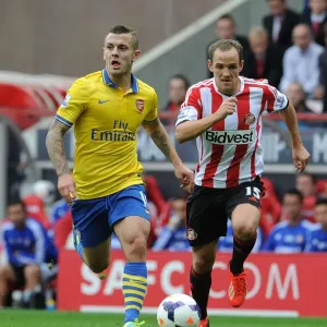 Jack Wilshere Outruns David Vaughan: Sunderland vs Arsenal, Premier League 2013-14 Jack Wilshere Outruns David Vaughan: Sunderland vs Arsenal, Premier League 2013-14