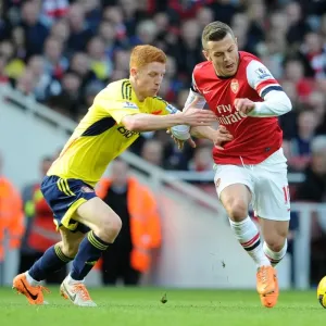 Jack Wilshere Outsmarts Jack Colback: Arsenal vs Sunderland, Premier League 2013-14 Jack Wilshere Outsmarts Jack Colback: Arsenal vs Sunderland, Premier League 2013-14