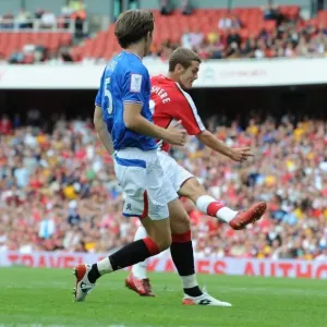 Jack Wilshere scores his and Arsenals 1st goal past