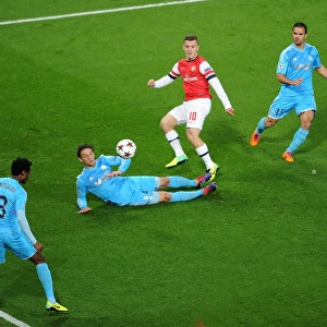 Jack Wilshere Scores Dramatic Goal Past Lucas Mendes and Nicolas N'Koulou: Arsenal vs. Olympique de Marseille, UEFA Champions League, 2013