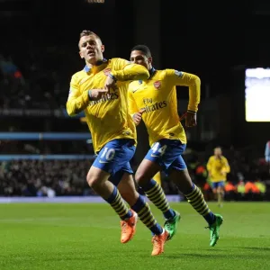 Jack Wilshere Scores the Opener: Aston Villa vs. Arsenal, Premier League 2013-14 - A Celebratory Moment Jack Wilshere Scores the Opener: Aston Villa vs. Arsenal, Premier League 2013-14 - A Celebratory Moment