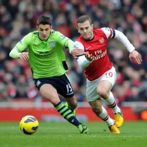 Jack Wilshere Surges Past Ashley Westwood: Arsenal vs. Aston Villa, Premier League 2012-13