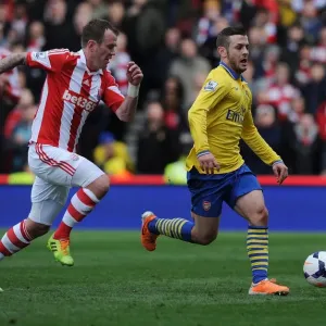 Jack Wilshere Surges Past Glenn Whelan: Stoke City vs. Arsenal, Premier League 2013-14