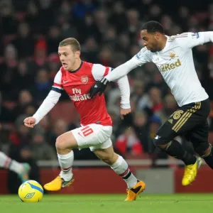 Jack Wilshere Surges Past Kemy Agustien in FA Cup Third Round Replay: Arsenal vs Swansea City Jack Wilshere Surges Past Kemy Agustien in FA Cup Third Round Replay: Arsenal vs Swansea City