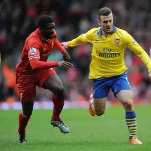 Jack Wilshere Surges Past Kolo Toure: Liverpool vs Arsenal, Premier League 2013-14 Jack Wilshere Surges Past Kolo Toure: Liverpool vs Arsenal, Premier League 2013-14
