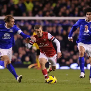 Jack Wilshere Surges Past Nikica Jelavic and Marouane Fellaini in Everton vs Arsenal Premier League Clash