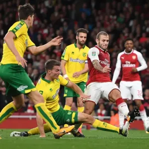 Jack Wilshere vs. Christoph Zimmermann: Intense Moment at the Emirates - Arsenal v Norwich Carabao Cup 2017-18 Jack Wilshere vs. Christoph Zimmermann: Intense Moment at the Emirates - Arsenal v Norwich Carabao Cup 2017-18