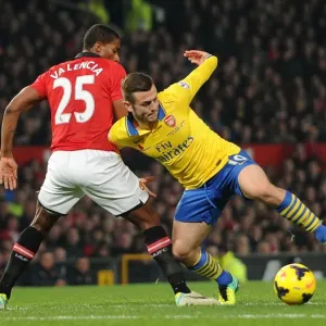Jack Wilshere vs. Antonio Valencia: Battle at Old Trafford - Manchester United vs. Arsenal, Premier League 2013-14 Jack Wilshere vs. Antonio Valencia: Battle at Old Trafford - Manchester United vs. Arsenal, Premier League 2013-14