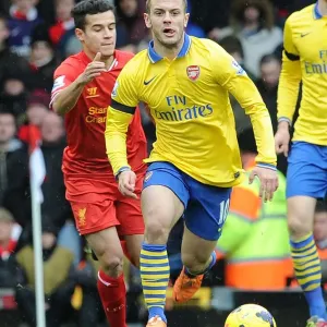 Jack Wilshere vs. Coutinho: Intense Rivalry at Anfield (Liverpool v Arsenal, Premier League 2013-14) Jack Wilshere vs. Coutinho: Intense Rivalry at Anfield (Liverpool v Arsenal, Premier League 2013-14)